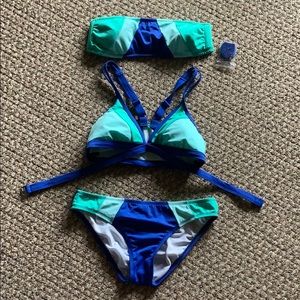 Nautical color block bikini